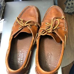Sebago Docksides seaboard med brown mens boat shoes size 11W